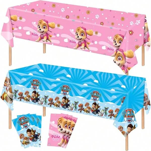 Paw Patrol 1pc Paw Patrol Tablecloth Birthday Party Decorations Cartoon Dog TableCover Party Supplies,Perfect Party, Birthday, Holiday Decoration Tablecloth, Party Gift Tablecloth