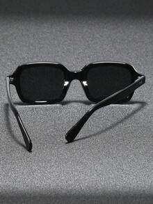 1 副男士复古矩形百搭时尚眼镜，适合户外、骑行、海滩和派对，重返校园时尚学院风 - 彩色 - 查看 8