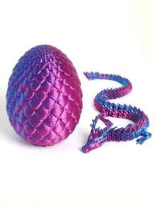 1 Pieza Huevo sorpresa de dragón impreso en 3D, huevo de dragón con dragón impreso en 3D, juguete de escritorio de dragón ejecutivo, rellenos decorativos para huevos de Pascua, regalos, decoración del hogar, juguetes antiestrés, juguetes sensoriales para adultos, Pascua, juguetes, juguetes antiestrés, juguetes sensoriales