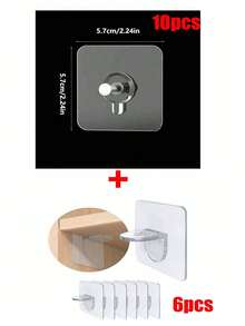 2 件/4 件/12 件/20 件相框悬挂工具,免钉壁挂画钉,相册相框挂钩 - 無色 - 查看 25