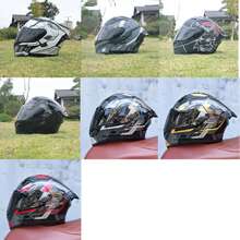 Orz 169B-Motorcycle Helmet, Men's And Women's Flip Face Helmet, Dual Mirror Motorcycle Helmet, Four Season Color Tail Wing
