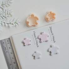 2 件套海马 | 海龟 | 鲸鱼 | 海星聚合物粘土切割器用于珠宝制作海洋动物形状粘土切割器用于吊坠项链耳环制作夏季海滩聚合物粘土耳环珠宝切割器