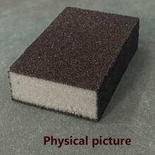 10 件钻石砂纸海绵擦洗器，厨房清洁工具，锅具除锈剂研磨海绵块 - 彩色 - 查看 10