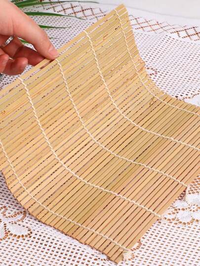 6/1pc Sushi Rolling Mat Bamboo Made, Nori Seaweed For Sushi Rolling, Handwoven Tool Kit, Sushi Wrap And Rice Ball (Large Order Sample Reference Image 8)