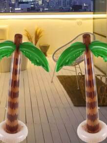 1 Stück aufblasbarer Palmenbaum, geeignet für Luau Party, Strand Hintergrund, Pool Party Dekoration, Pool Party Essentiell | Tropische Party Dekoration | Aufblasbare Struktur, Strand Accessoires