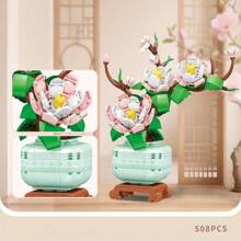700+ Peças Decoração Elegante de Orquídea, Flores Amarelas + Brancas, Vaso Branco + Azul, Mosaico Floral de Material ABS, Brinquedo de Bloco de Construção Criativo, Buquê em Vaso para Exposição Interna, Modelo de Partícula Pequena, Peça de Coleção de Arte, Arte Floral 3D DIY, Adequado para Decoração Doméstica, Presente de Alívio do Estresse para Adultos