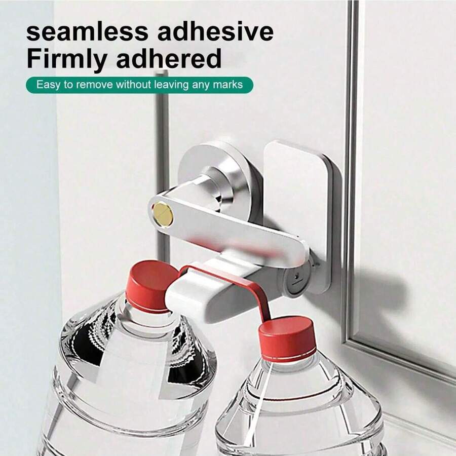 1pc Door Knob Lock, Child & Pet Proof Door Opener Blocker, No Drill Door And Drawer Protector, White Pinch Hand Guard