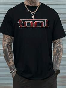 Tool Band TShirt Men's Tee , Men's 220gsm New Summer Casual Crew Neck Pure Cotton Short-Sleeved T-Shirt(1 PC) - màu đen - Xem 1