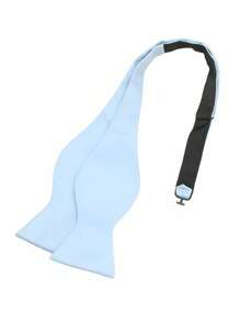 1pc Men's Polyester Solid Bow Tie, Classic Accessory For Wedding, Groom, Business Party Suit