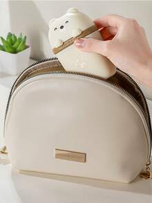 1pc Cute Bear Design Soap Box, Daily Outdoor Travel Drainage Soap Holder Container, New Model Sealed Soap Case, Essential Living Supplies For Trips