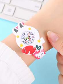 New Fashionable Cute Carrot & Rabbit Cartoon Children Silicone Quartz Watch