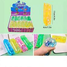 1 件无法抓握的水蛇玩具，水袋捏捏玩具，完全无法抓握的减压玩具，非常适合儿童/成人玩耍，完美的生日礼物、节日礼物、礼品玩具 - 彩色 - 查看 5