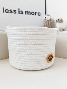 Handmade Rope Woven Storage Organizer Baskets, For Pet Supplies, Clothes, Snacks, Toys, Home Office Desk Organizer, Keys, Cosmetics, Jewelry, Available In M And L Sizes