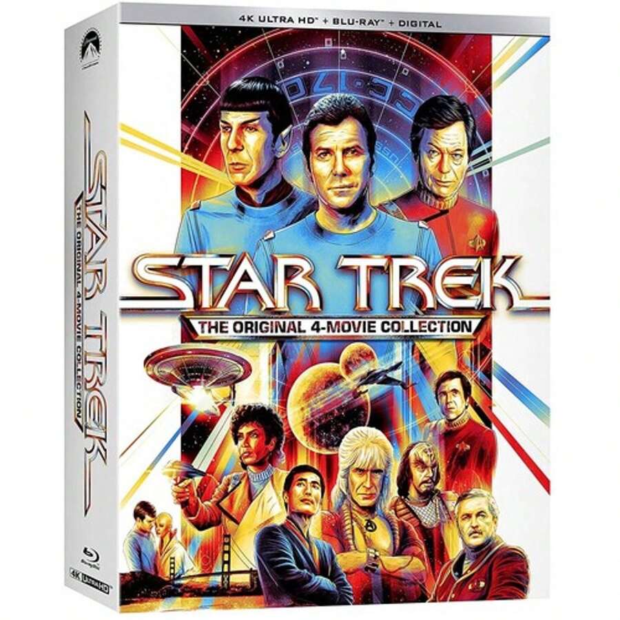 Star Trek : The Original 4-Movie Collection  [ULTRA HD] 4K Mastering, Ac-3/Dolby Digital, Amaray Case, Digital Copy, Dolby, Dubbed, Subtitled, Widescreen - Multicolor - View 1