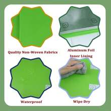 5 件套保温外卖袋，一次性冷藏袋，用于保温食物、饮料、牛奶、咖啡，颜色有白色、橙色、绿色、黄色、海军蓝、天蓝色可选