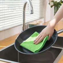 10 Pieces/Pack Kitchen Towels, Absorbent Soft Stain Removal Cloth, Microfiber Random Color Cleaning Cloth Set,Used For Cleaning Glass, Cooking Table, Pots, Bowls, Faucets, Range Hoods, Car Wiping Cleaning Cloths, Kitchen, Bathroom, Home Furnishings, Home Furnishings Suppliers - 彩色 - 查看 3