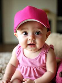 1Pc Infant Baby Toddlers Kids Hat Solid Color Adjustable Baseball Cap For Baby Boys And Girls, Outdoor Sun Ion Hat,Suitable For Outdoor, Sports, Travel Vacations, Birthday Gifts - Multicolor - View 2