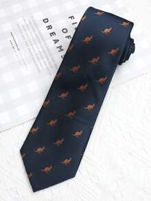 1pc Unisex Animal Pattern Polyester Necktie, Workplace AccessoryMen Necktie - Multicolor - View 20