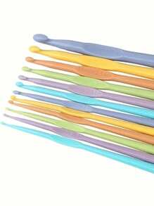 12pcs Colorful Crochet Hooks Knitting Tool Needles Metal Assorted Sizes 3.5mm, 4mm, 4.5mm, 5mm, 5.5mm, 6mm, 6.5mm, 8mm, 10mm, Random Colors
