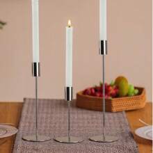 30pcs Set Metal Candle Holder, Romantic Candlelight Dinner Decor, European Style Luxury Candle Holders For Home, Wedding, Party, Holiday, Includes Candle Holders Only (No Candles Included)