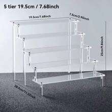 1 pièce Support d'affichage en acrylique transparent, à 1-5 niveaux. Organisateur cosmétique, support en acrylique pour parfum, support à cupcakes, pour figurines Amiibo et POP, présentoir pour aliments et desserts, produits de fournisseur cosmétique