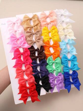 40 件女孩彩色蝴蝶结设计发夹，可爱又百搭的发饰