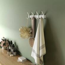 Dripex Coat Rack Rustproof Stainless Steel Coat Hooks Double Hooks Maximum Load 20 kg White 4 Hooks Pack of 2 - Weiss - Übersicht 6