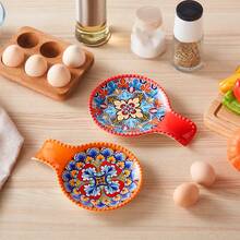 vancasso 2-Piece Poreclain Spoon Rests, Ceramic Decal, Bohemian Style, Polychrome, Red And Orange Set - Red - View 4
