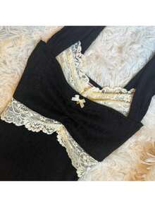 Women Y2k Summer Tank Tops Lace Trim Square Neck Sleeveless Vest Tops Vintage Slim Fit Shirts Fairy Grunge Aesthetic Knit Ribbed Coquette Clothes Harajuku Streetwear Emo Girls Camisole Tops 90s - 黑色 - 查看 4