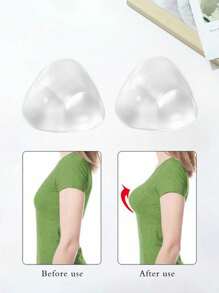 2pcs Women Invisible Padding Magic Bra Inserts Bra, Bikini Breast Petals, Thickened Chest Pad Insert,Breast Push Up Pads, Swimsuit Silicone Bra Pad, Waterproof Pad, Daily Wear