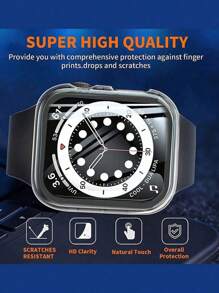 3 Stücke Gehäuse für Uhren aus Kunststoff mit Apfel-Design, geeignet für 38/40/41/42/44/45/49mm Ultra/SE/8/7/6/5/4/3/2/1