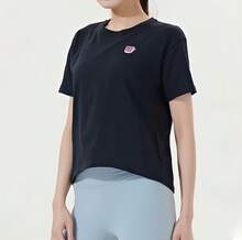 Under Armour Camiseta de manga corta para mujer, transpirable, para correr, fitness, casual y deportes de verano - Negro - Ver 2