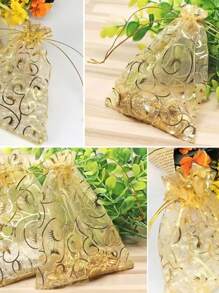 25/50/100PCS Eyelash Gauze Bags, Gift Packaging Bags, Gift Bags, Home And Daily Necessities, Festival And Party Supplies, Wedding Supplies, Gift Decoration Packaging, Nylon Bags, Jewelry And Accessory Packaging, Gift Hanging Bags, Beauty Bags, Skin Care Bags,