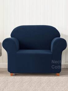 Funda de sofá de tela jacquard a cuadros, lavable a máquina, con buena elasticidad, fácil de instalar, suave al tacto y resistente a la suciedad. Adecuada para salas de estar, dormitorios, oficinas y otros espacios, especialmente ideal para lugares con mascotas como gatos y perros. Disponible en varios tamaños. - Azul Marino - Ver 6