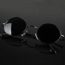 Lunettes rondes rétro , lunettes de mode à miroir Prince réfléchissantes, petits verres de lunettes circulaires unisexes