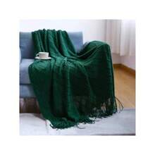 Sofa Blankets, Throw Blankets & Nap Blankets - Dark Green - View 2