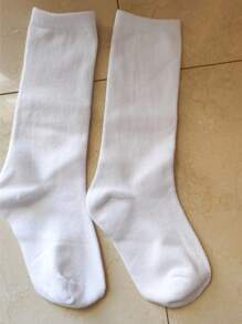 5 Paar Schulanfang Uniform Socken, Kinder Weiße Kniestrümpfe, Jungen & Mädchen Outdoor Sport Fußball Socken, Weiße Kniestrümpfe für Schüler, Kindergarten & Grundschule Formelle Weiße Socken, Geeignet für Frühling/Sommer, Passend für Alter 3-5-7-10-12