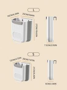 1pc Wall Mounted Garbage Bin, Foldable Garbage Bin, Wall Mounted Foldable Garbage Bin, Space Saving Garbage Bin, Kitchen, Office - Multicolor - View 6