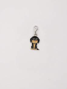 1pc Metal Mini Dachshunds Bulldogs Dog Charm For Jewelry Cute Animal Couple Lovely Keychain Car Keyring Bag Headphone Pendant Bracelet Necklace Char - Multicolor - View 7
