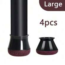 12/24PCS Round Chair Leg Floor Protectors, Thickened Felt Bottom, Anti Slip Reusable Chair Leg Covers,Furniture Sliders, Scratch Free, Noise Free, Suitable For Various Furniture Legs And Flooring(Black)