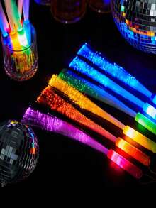 Bộ 8/4 que phát sáng sợi quang, que đèn LED, đồ dùng phát sáng cho tiệc tùng, đũa sợi quang, que nhấp nháy LED, thích hợp cho các bữa tiệc, đám cưới, Halloween, năm mới, Giáng sinh, Lễ Tạ ơn và các dịp khác. - Nhiều màu - Xem 6