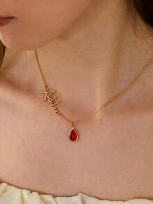 1pc Name Necklace With Birthstone, Custom Birthday Gift, Personalized Name Necklace, Personalized Gifts,Custom Bridesmaids Wedding Gifs For Her