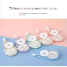 6pcs/Set White Correction Tape Dispenser, Easy-To-Use Applicator For Instant Correction, Suitable For School Supplies And Office Products, School Supplies,Back To School