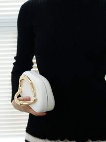 Vintage Metal Decor Clutch Box Bag, New Burgundy Bride Wedding Party Handbag, Women's Chain Shoulder Crossbody Bag For Teen Girls Women College Students,Rookies & White-Collar Workers Perfect For Office,College,Work ,Business,Commute,Outdoors, Travel, Outings, For Party, Wedding, Prom, Dinner