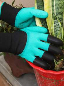 1pair Of Gardening Gloves - Waterproof, Puncture Resistant, Claw Shaped Design, Wear-Resistant, Suitable For Digging, Weeding, And Planting. Gardening Tools. Garden Labor Gloves.
