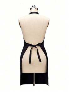 1/2pcs Customized Black Kitchen Cooking Apron, Modern Polyester Oil-Proof Apron, Black Kitchen Apron, Polyester Apron For Garden, Kitchen And Housework Perfect For Home, Restaurant, And Kitchen Cooking - Multicolor - View 6