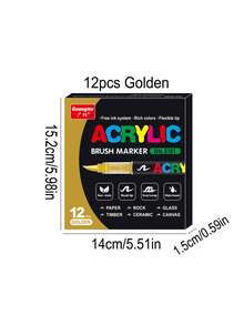 240/200/168 couleurs stylos marqueurs liquides acryliques résistants à l'eau, pointe de pinceau souple, marqueurs de peinture acrylique opaques et blendables, pour canevas, peinture sur roches, bois, pierre, verre, céramique, peinture sur tissu, DIY, graffitis - Multicolore - Voir 13