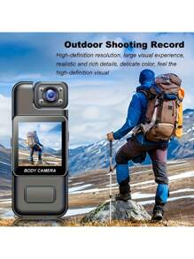 2025 180° Rotating Lens Action Camera With Enhanced Night Vision, 1080P HD Video, Motion Detection, Loop Recording, 1000mAh Rechargeable Battery & Color Display For Outdoor Sports, Travel, Pets, Everyday Use, Travel Recording Device | Sleek Camera Design | Highresolution Capture