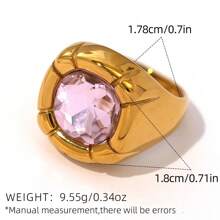 1pc Summer Women's Beach Starfish Design 18K Gold Plated Stainless Steel Ring Colorful Dopamine Waterproof Suitable For Vacation Travel