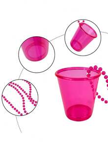 12 Collar vaso shot caballito tequilero mardi gras fiesta,suministros para despedida de soltera, carnaval, fiesta de cumpleaños, boda - Multicolor - Ver 7